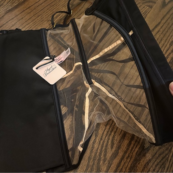 Agent Provocateur Rubi corset size 2 small Swarovski crystals black nude - Picture 9 of 17